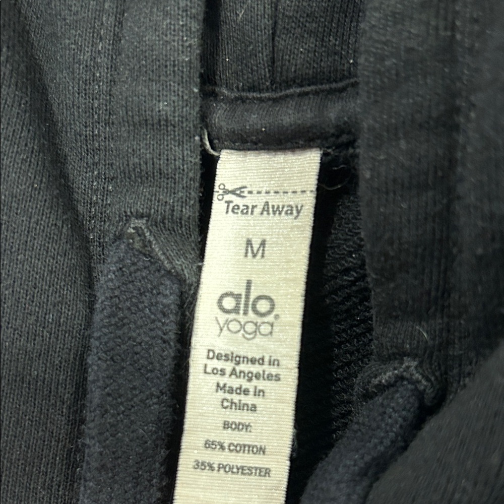 ALO Black Pullover Hoodie with Open Side Panels - Picture 3 of 3